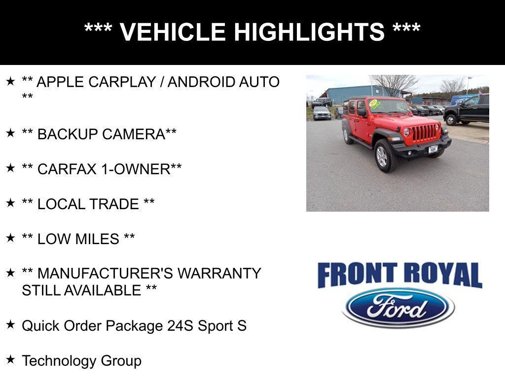 used 2020 Jeep Wrangler Unlimited car, priced at $32,277