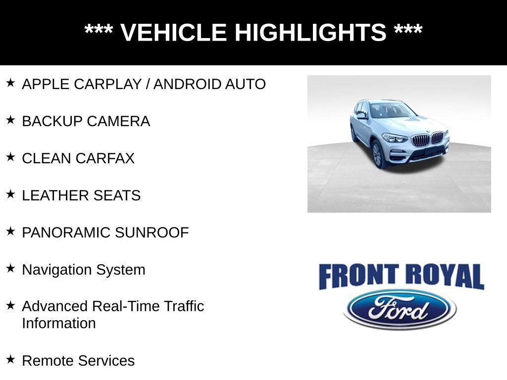 used 2019 BMW X3 car, priced at $28,273