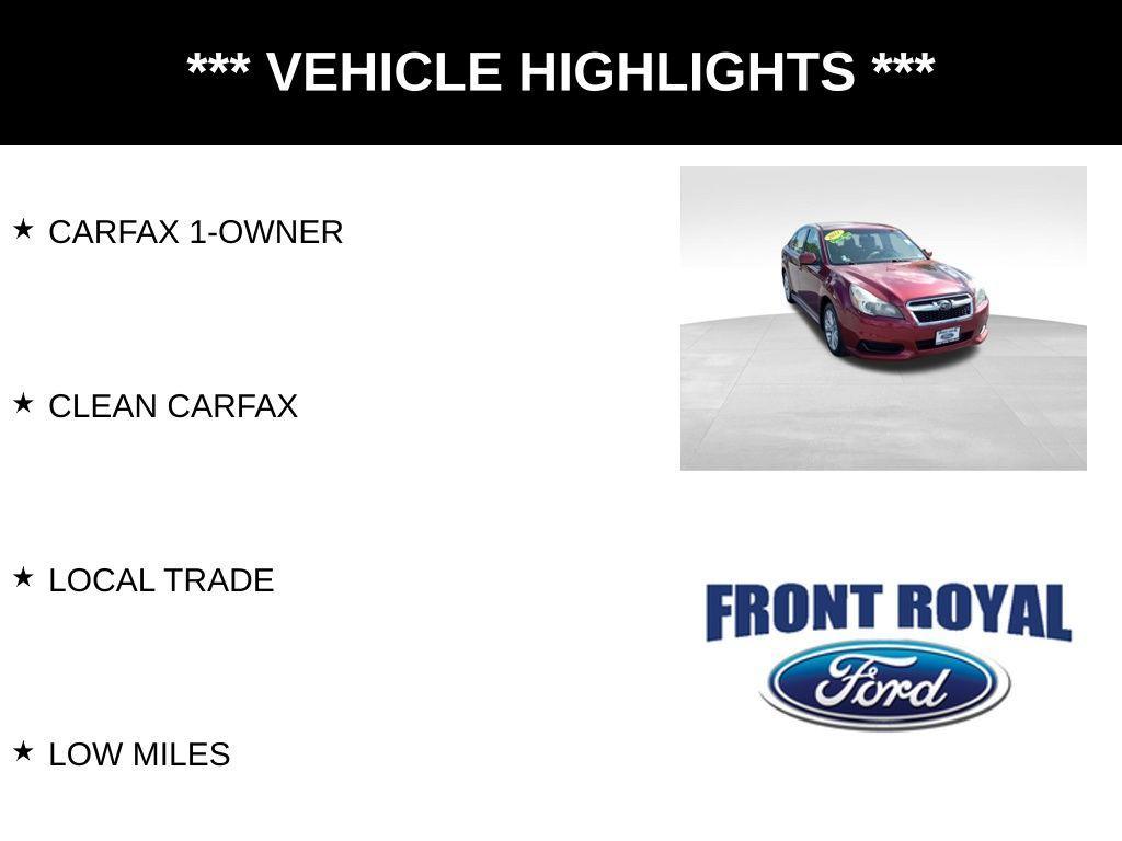 used 2014 Subaru Legacy car, priced at $9,873