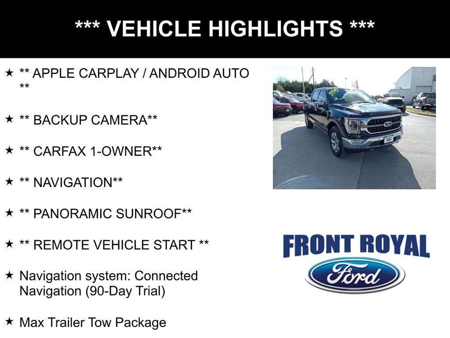 used 2021 Ford F-150 car, priced at $44,653