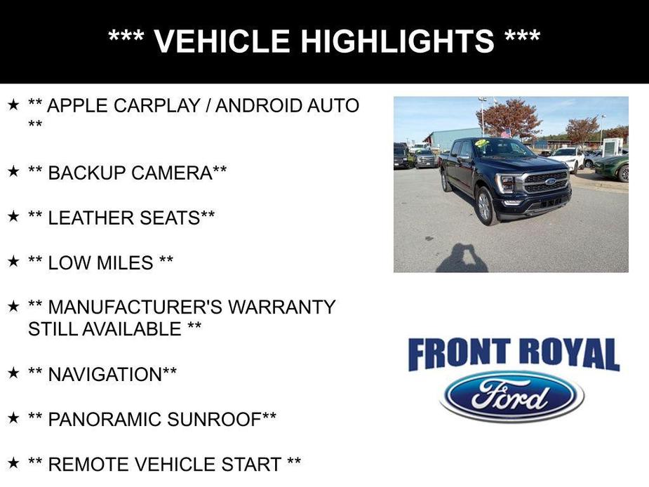 used 2022 Ford F-150 car, priced at $49,973