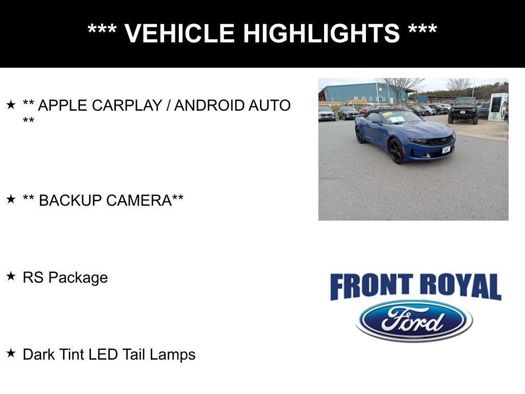 used 2020 Chevrolet Camaro car, priced at $23,973