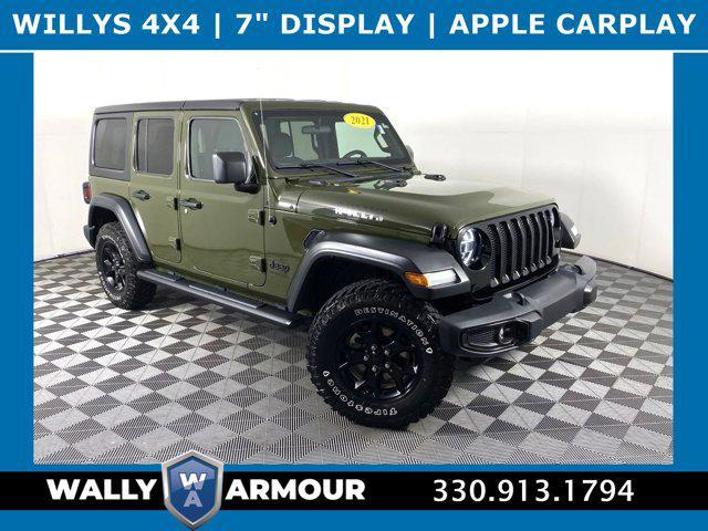 used 2021 Jeep Wrangler car, priced at $31,900