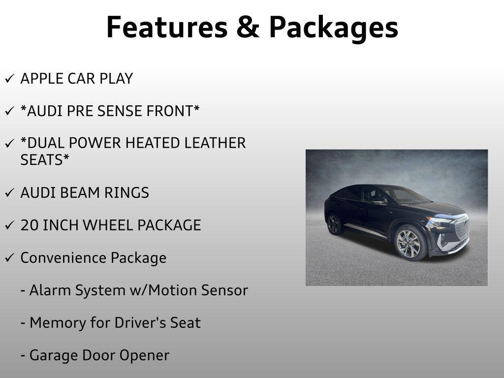used 2025 Audi Q4 e-tron car, priced at $42,499
