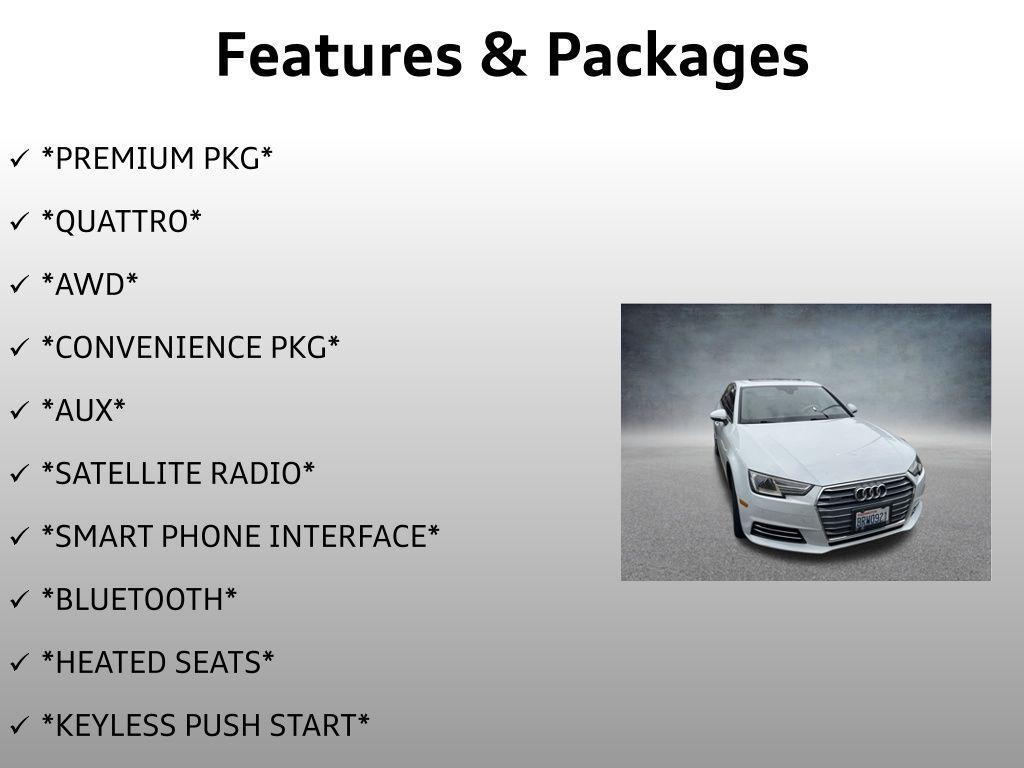used 2017 Audi A4 car, priced at $16,999