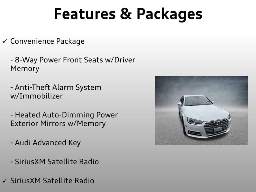 used 2017 Audi A4 car, priced at $16,999