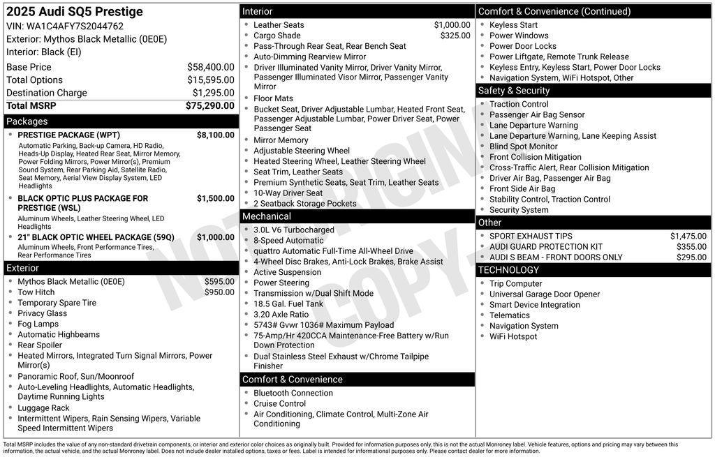 used 2025 Audi SQ5 car, priced at $59,999