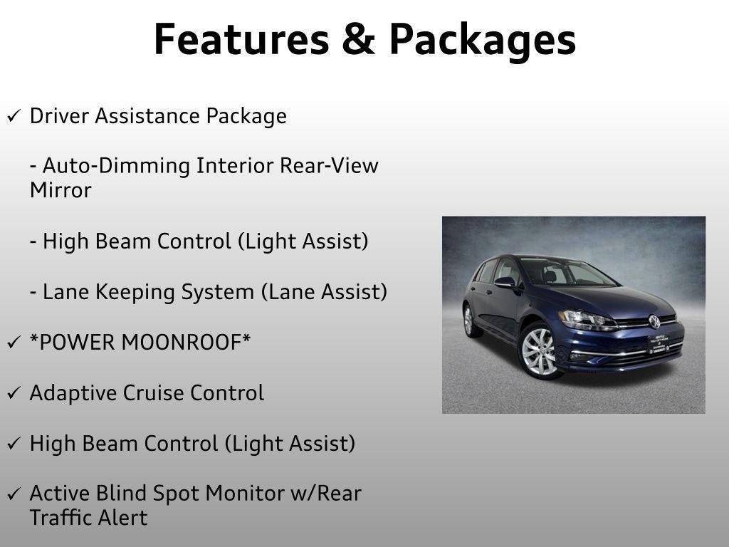 used 2019 Volkswagen Golf car, priced at $18,999