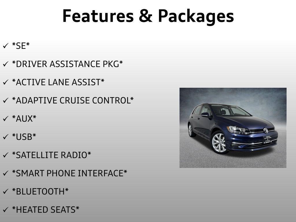 used 2019 Volkswagen Golf car, priced at $18,999