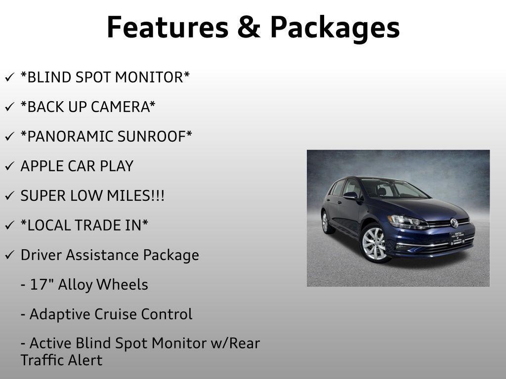 used 2019 Volkswagen Golf car, priced at $18,999