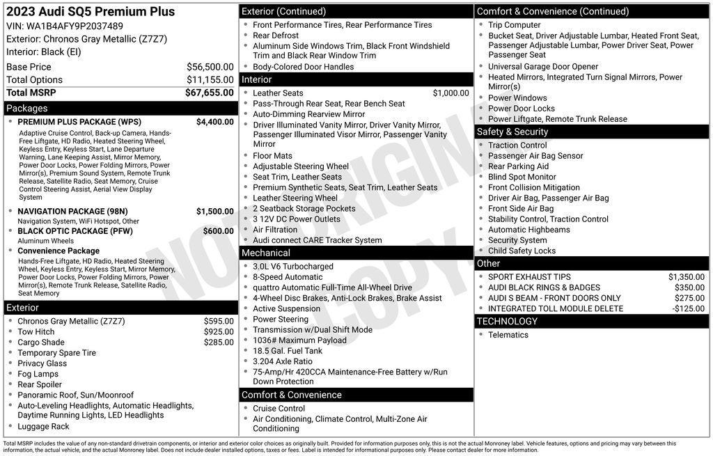 used 2023 Audi SQ5 car, priced at $48,999