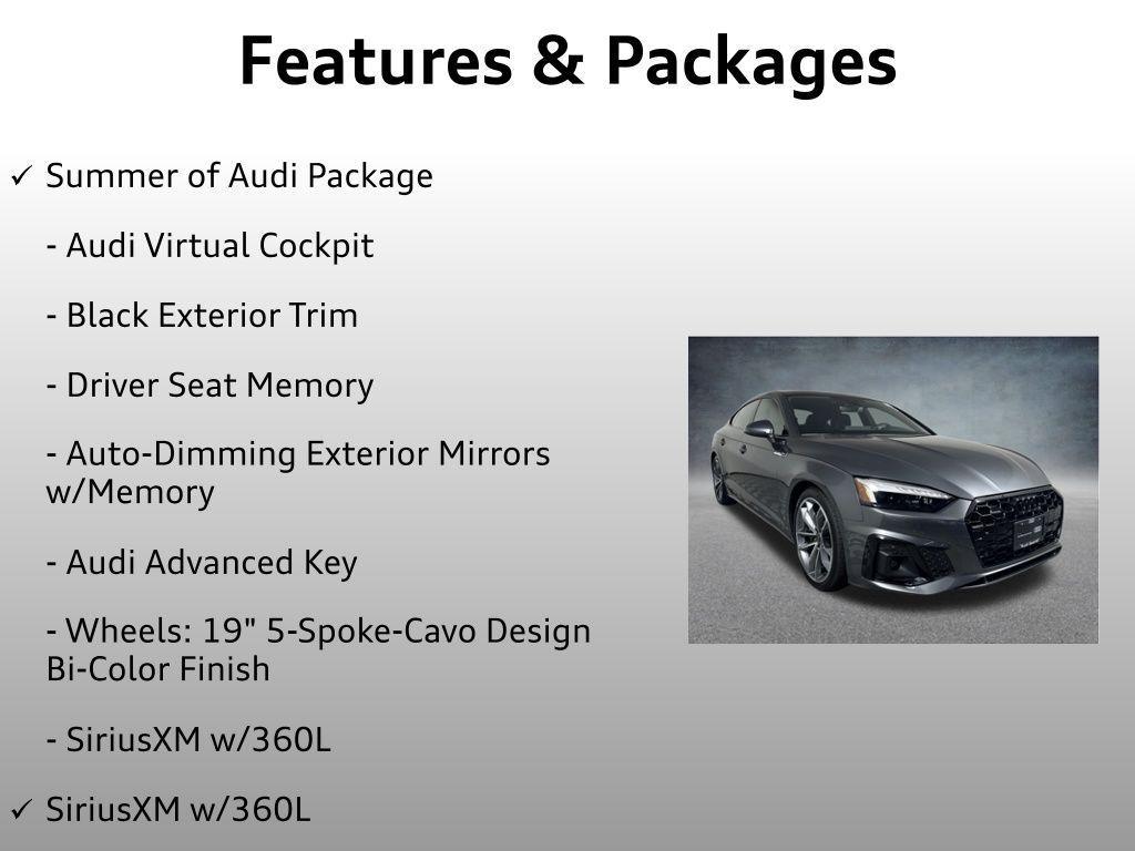 used 2024 Audi A5 Sportback car, priced at $37,999