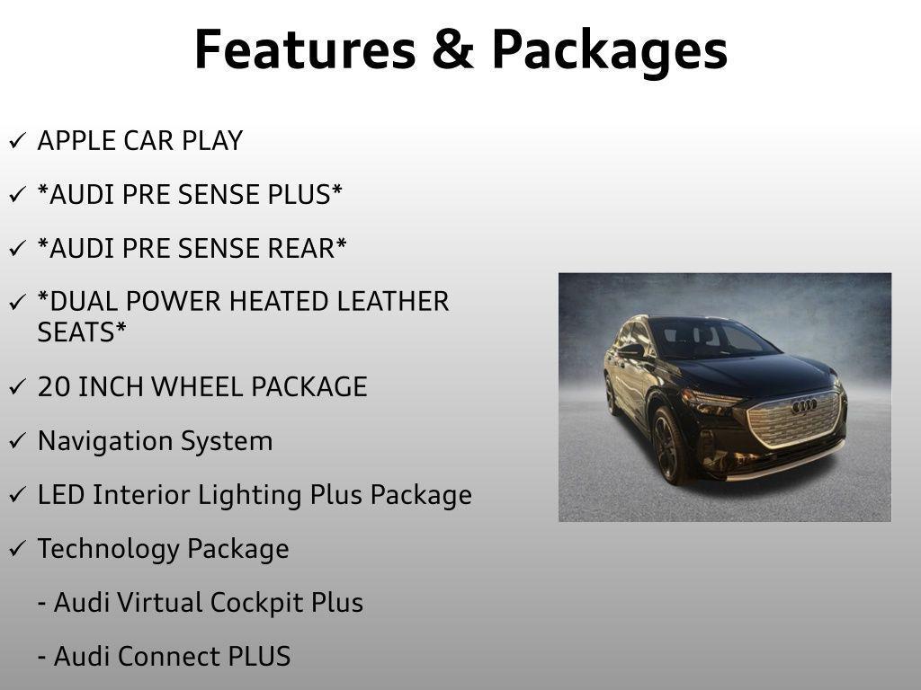used 2022 Audi Q4 e-tron car, priced at $23,999