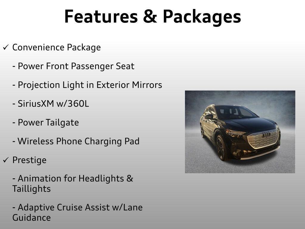 used 2022 Audi Q4 e-tron car, priced at $23,999
