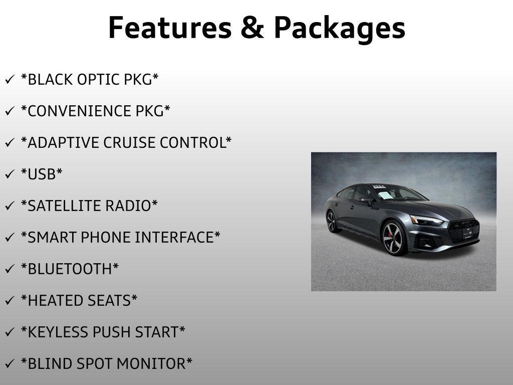 used 2024 Audi A5 Sportback car, priced at $42,999