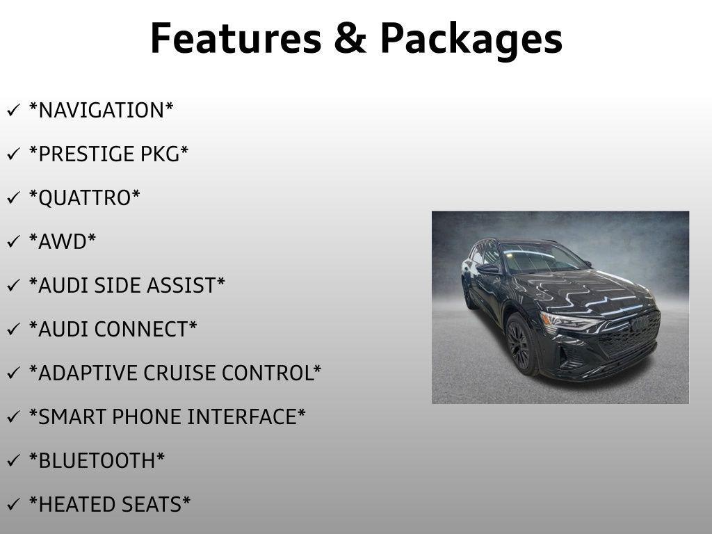 used 2024 Audi Q8 e-tron car, priced at $53,999