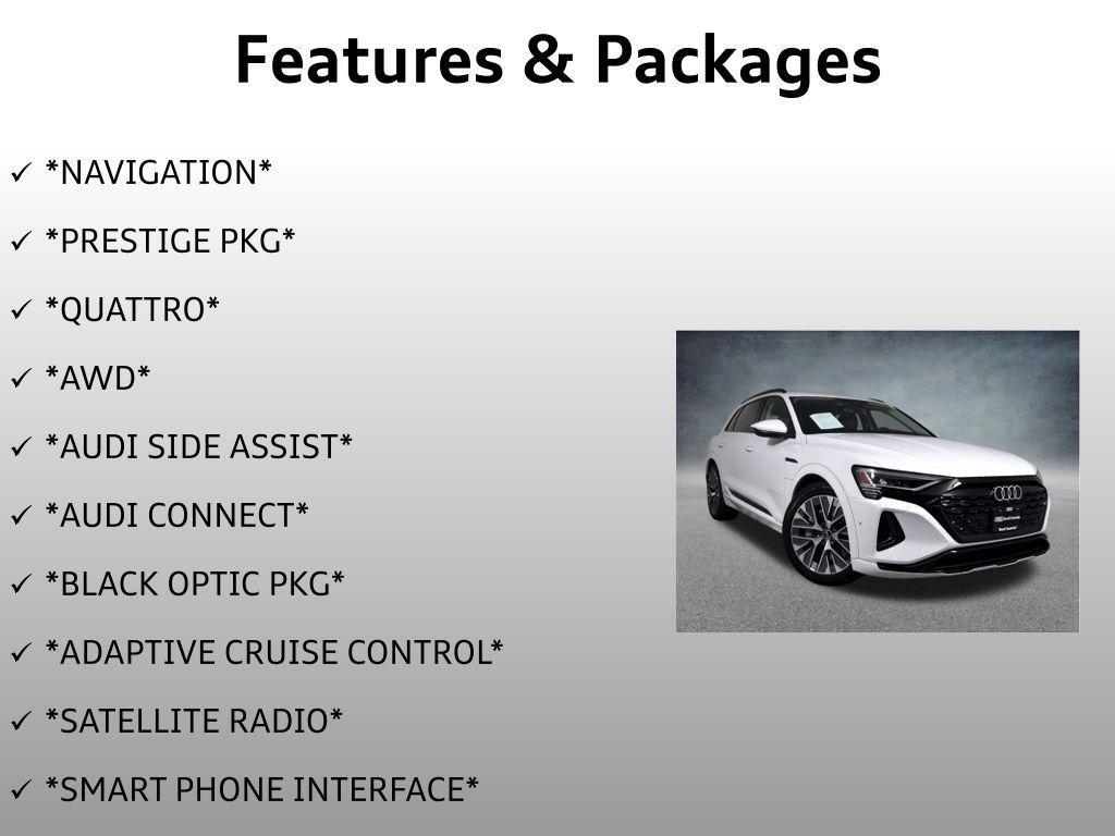 used 2024 Audi Q8 e-tron car, priced at $53,999