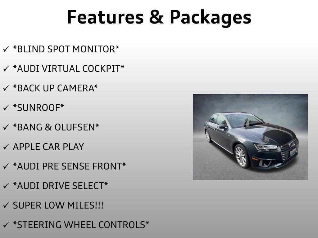 used 2019 Audi A4 car, priced at $24,599