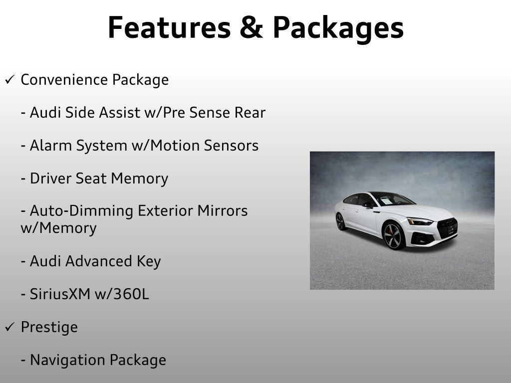 used 2024 Audi A5 Sportback car, priced at $43,499