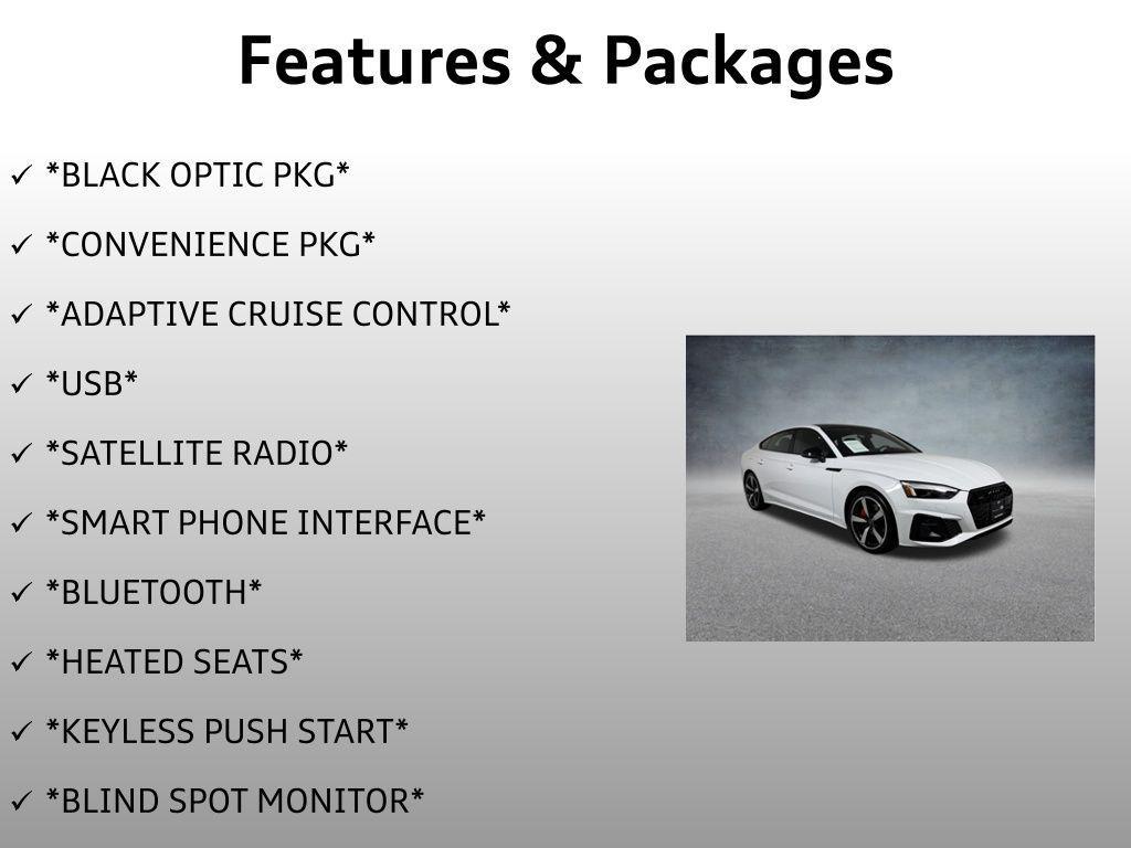 used 2024 Audi A5 Sportback car, priced at $43,499