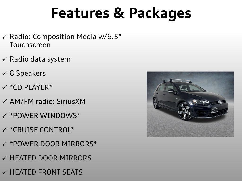 used 2016 Volkswagen Golf R car, priced at $23,799