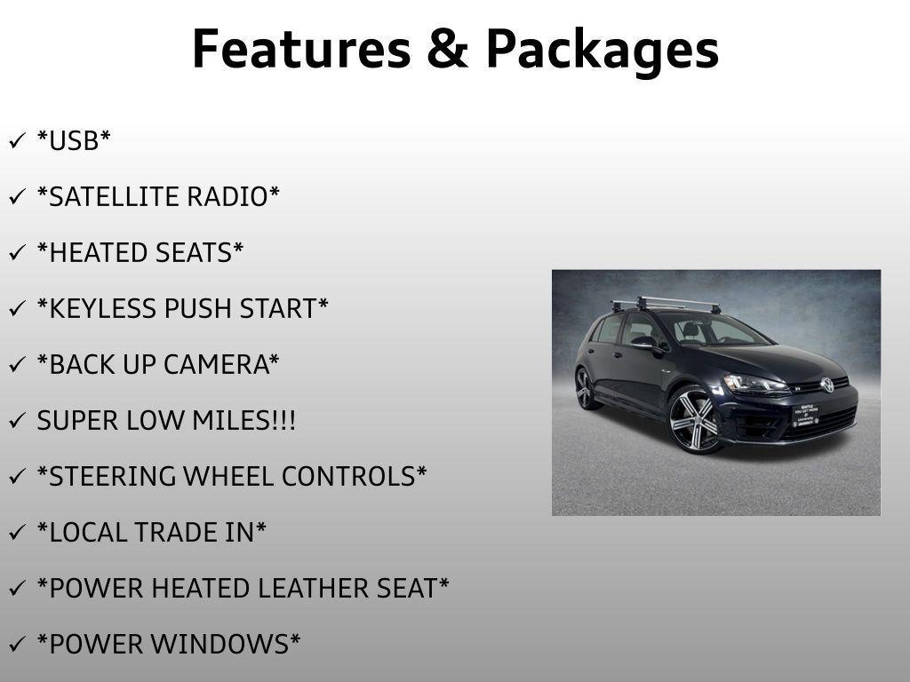 used 2016 Volkswagen Golf R car, priced at $23,799