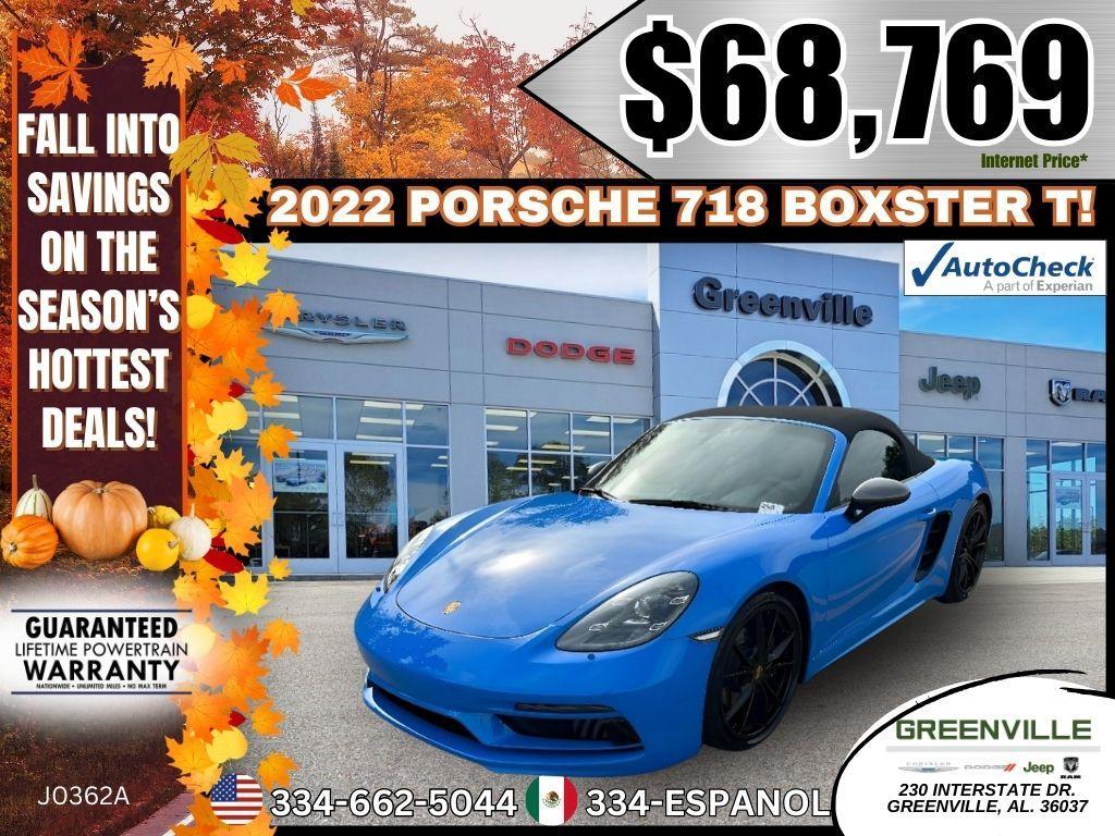 used 2022 Porsche 718 Boxster car, priced at $68,769