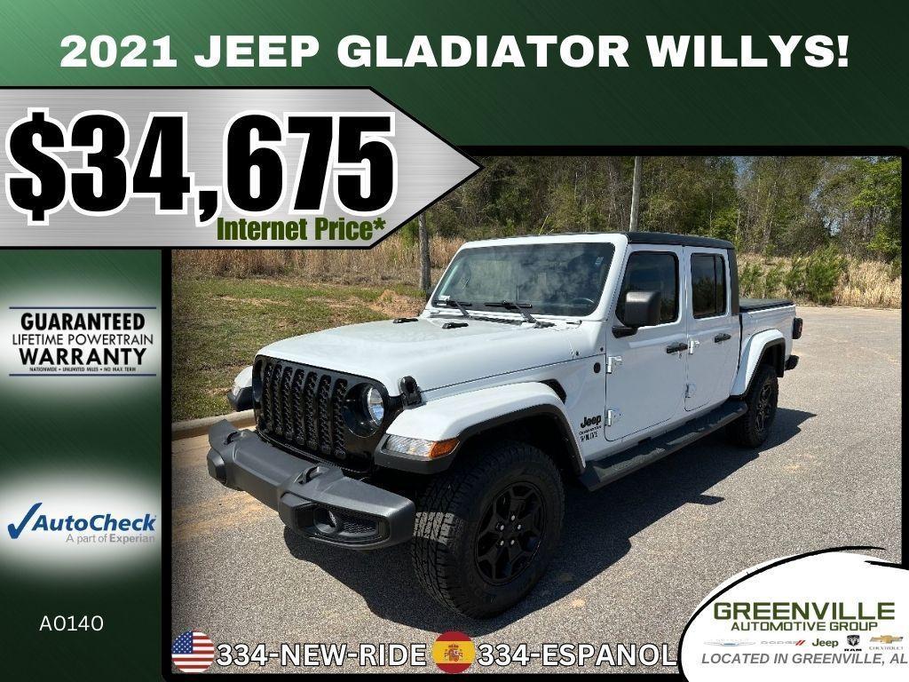 used 2021 Jeep Gladiator car, priced at $34,675