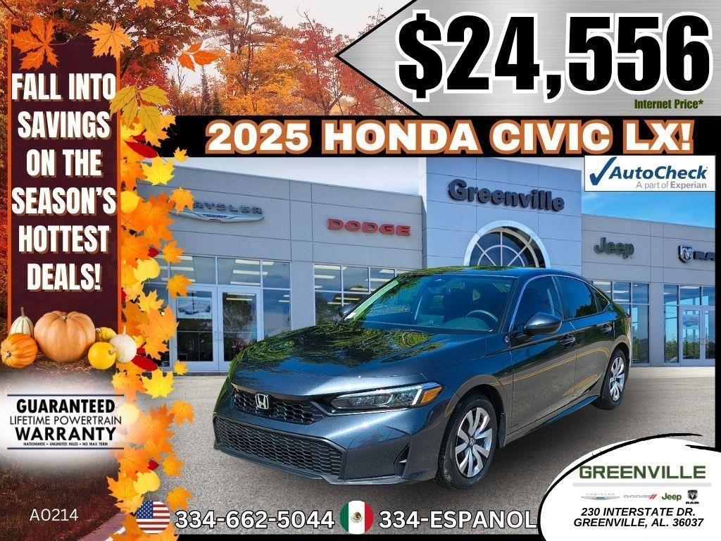 used 2025 Honda Civic car, priced at $24,556