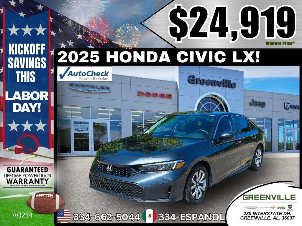 used 2025 Honda Civic car, priced at $24,919