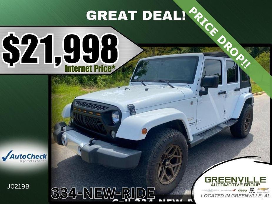 used 2015 Jeep Wrangler Unlimited car, priced at $22,414