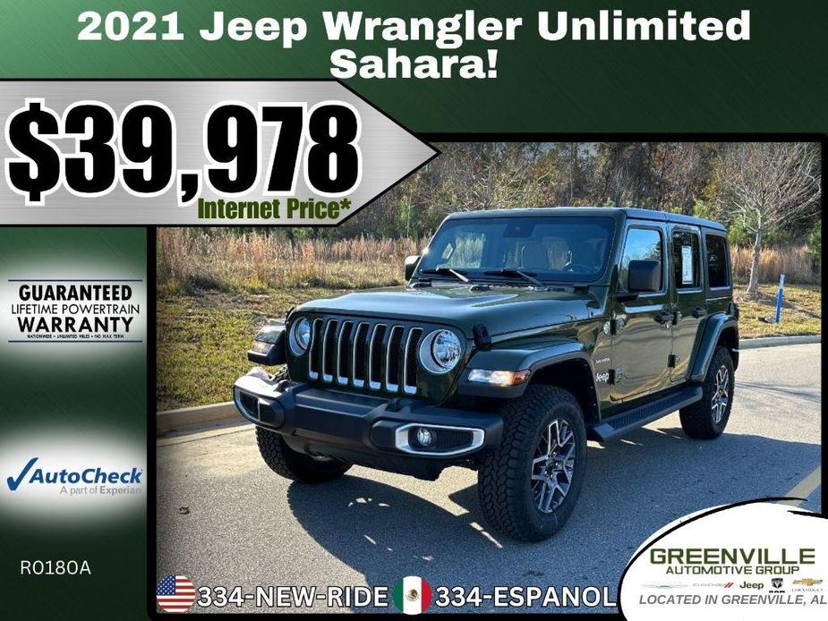 used 2021 Jeep Wrangler Unlimited car, priced at $39,978