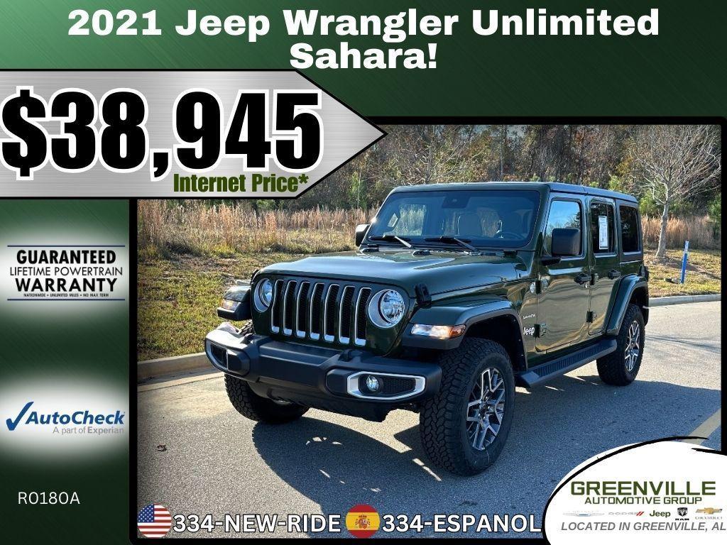 used 2021 Jeep Wrangler Unlimited car, priced at $38,945