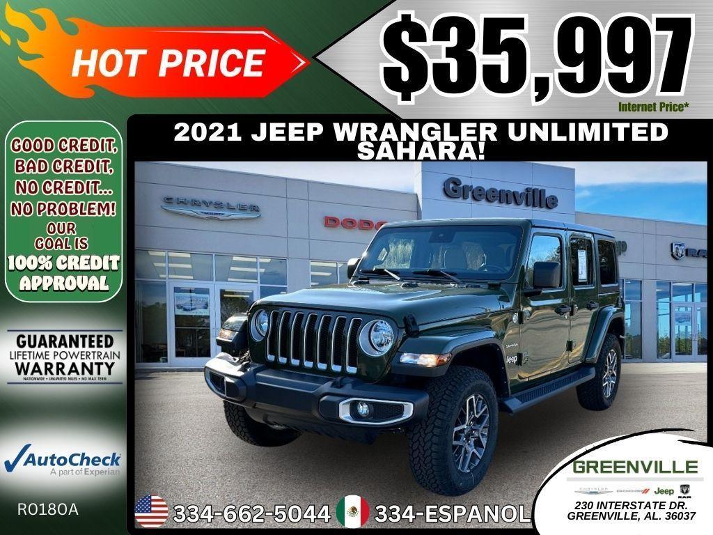 used 2021 Jeep Wrangler Unlimited car, priced at $35,997