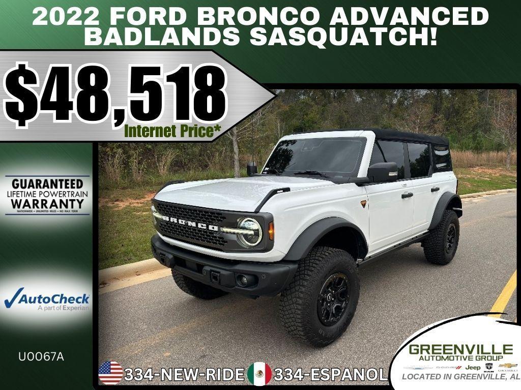 used 2022 Ford Bronco car, priced at $48,518