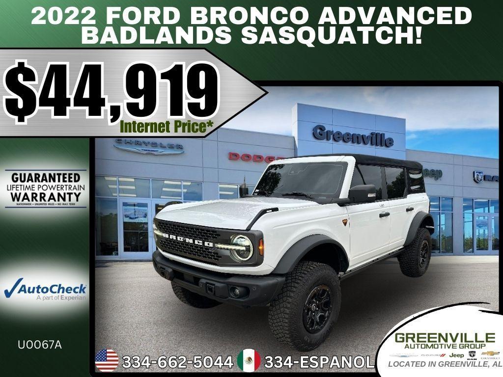 used 2022 Ford Bronco car, priced at $44,919