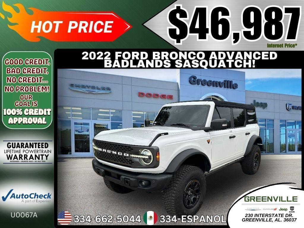 used 2022 Ford Bronco car, priced at $46,987