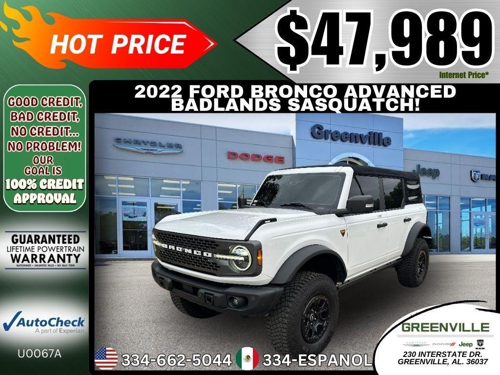 used 2022 Ford Bronco car, priced at $47,989