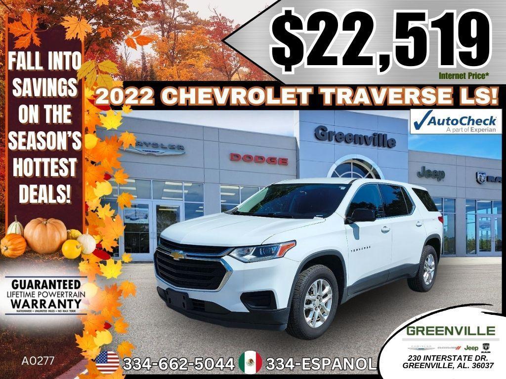 used 2022 Chevrolet Traverse car, priced at $22,519