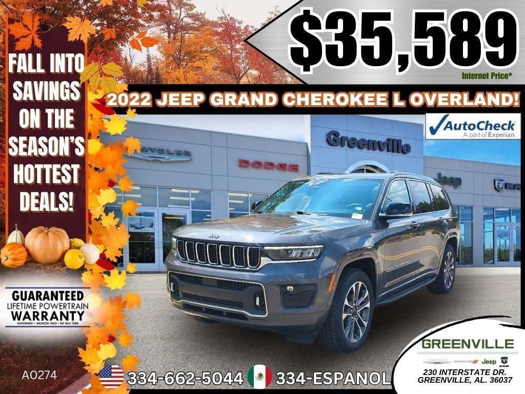 used 2022 Jeep Grand Cherokee L car, priced at $35,589