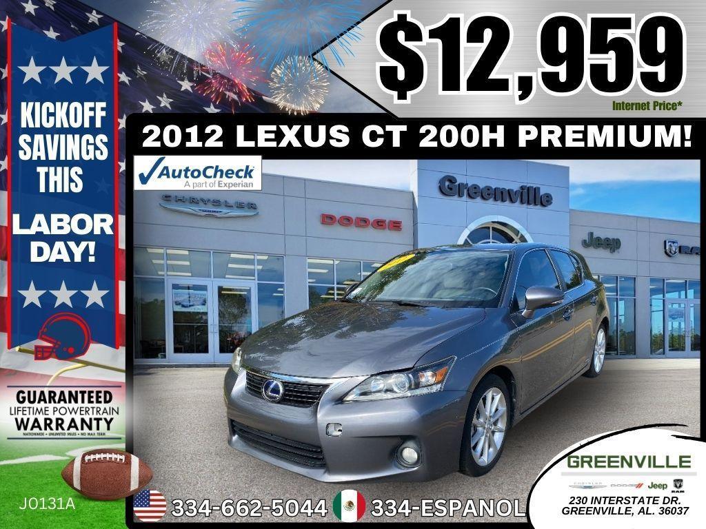 used 2012 Lexus CT 200h car, priced at $12,959