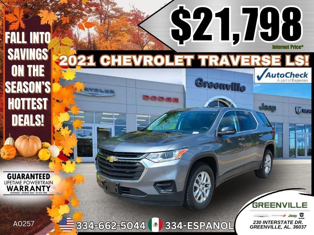 used 2021 Chevrolet Traverse car, priced at $21,798