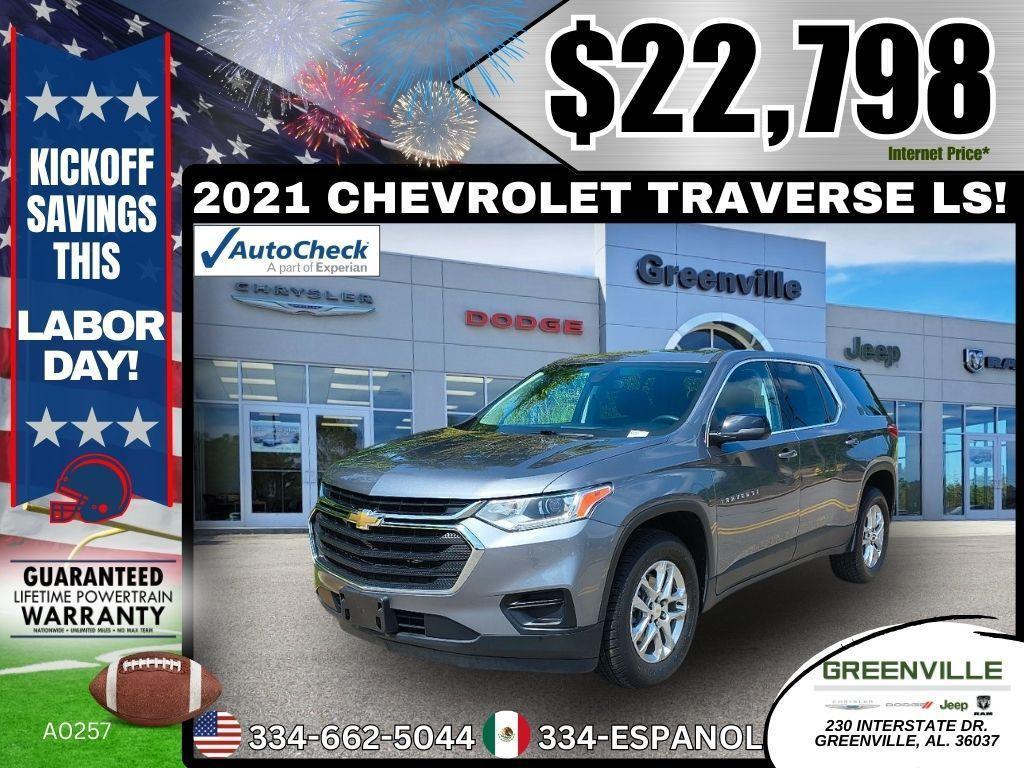 used 2021 Chevrolet Traverse car, priced at $22,798
