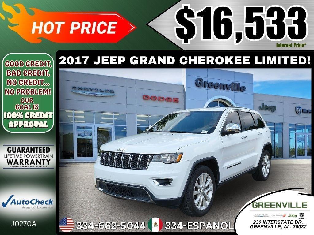 used 2017 Jeep Grand Cherokee car, priced at $16,533