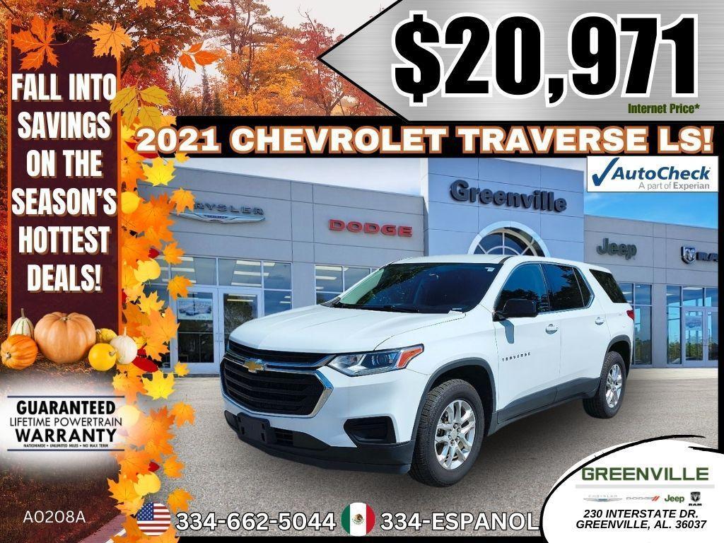 used 2021 Chevrolet Traverse car, priced at $20,971