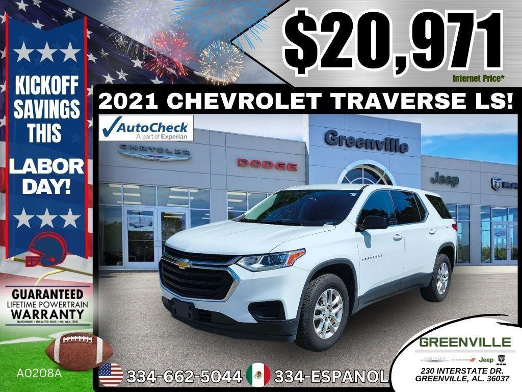 used 2021 Chevrolet Traverse car, priced at $20,971