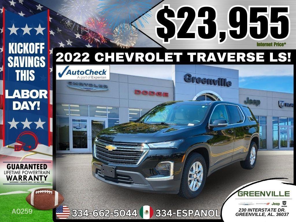 used 2022 Chevrolet Traverse car, priced at $23,955