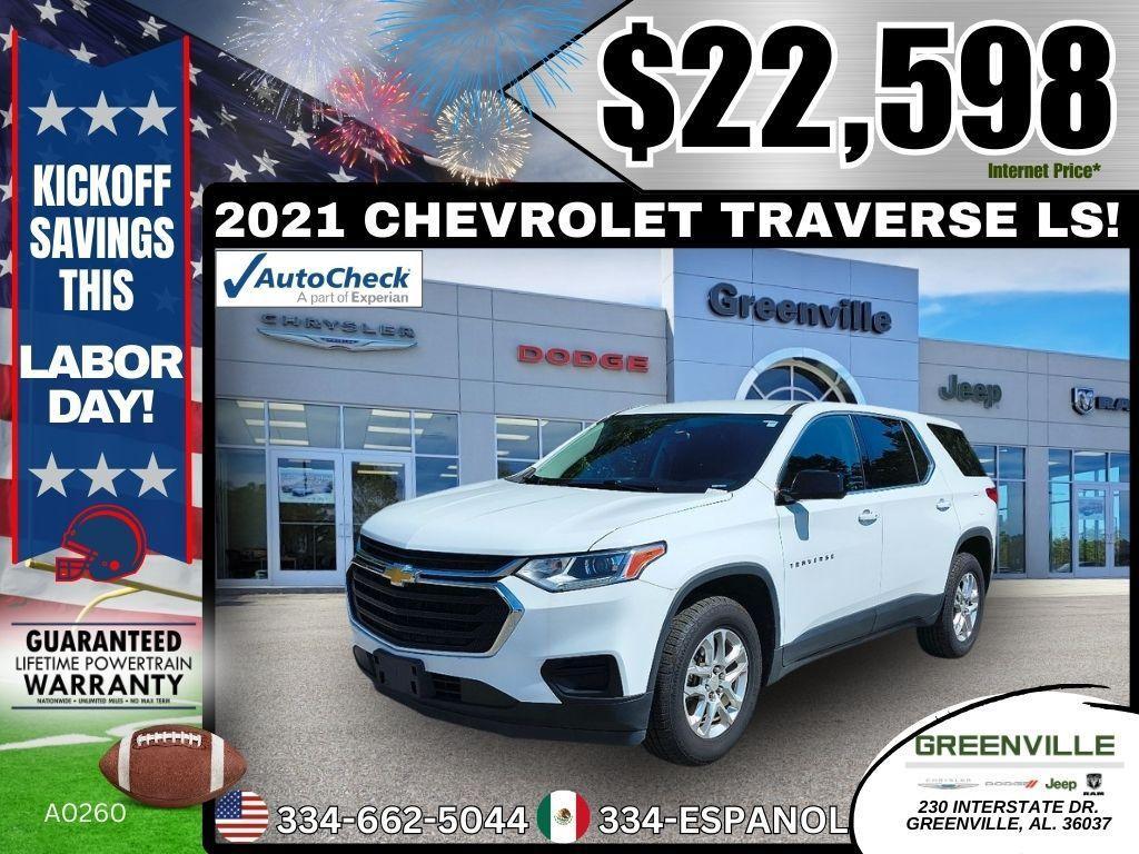 used 2021 Chevrolet Traverse car, priced at $22,598