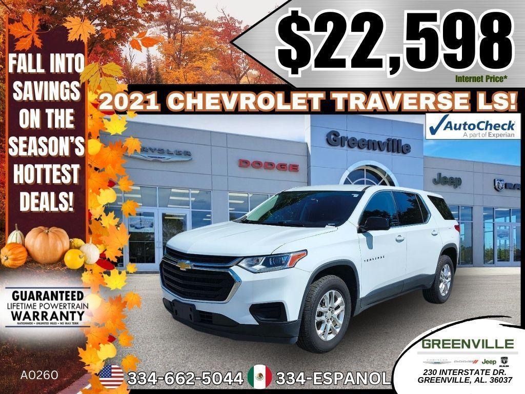 used 2021 Chevrolet Traverse car, priced at $21,848