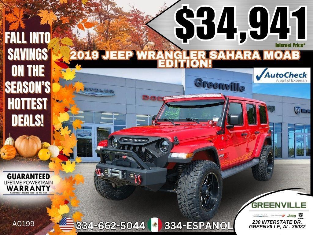 used 2019 Jeep Wrangler Unlimited car, priced at $34,941
